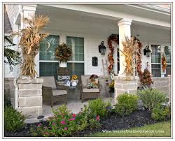Metal autumn harvest corn stalk decoration set of 3, decorative yard lawn garden stake outdoor fall decor halloween decoration thanksgiving decor for patio backyard pathway (orange d). From My Front Porch To Yours Inviting Fall Porch Farmhouse Style Fall 2017