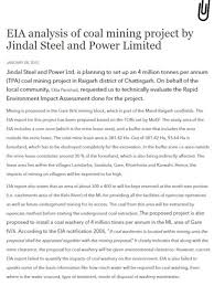 Jindal steel and power limited: Eia Analysis Of Coal Mining Project By Jindal Steel And Power Limited