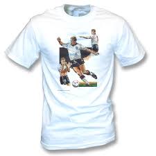 England player paul gascoigne celebrates after supplying the ball for david platt to score the winning goal during the 1990 world cup match between england and belguim at the stadio renato dall' ara on june 26, 1990 in bologna, italy. Paul Gascoigne World Cup Montage Trevillion Art T Shirt Mens From Punk Football Uk