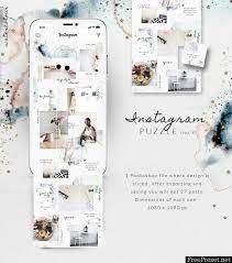 We have a list of best instagram posts and stories featured to help you create engaging contents to capture your audience. Instagram Puzzle Template Watercolor