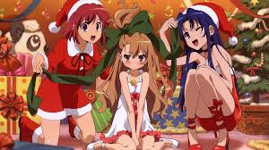 Aisaka Taiga Christmas Kawashima Ami Toradora Santa Costume Kushieda Minori Wallpaper Anime Kawaii Anime Anime Family