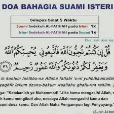 Biasanya, isteri mahu suami menunjukkan kasih sayang. Doa Pengikat Kasih Sayang Suami Isteri