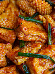 Spicy Korean Squid And Fried Tofu Stir Fry With Gochujang Vietnamese Home Cooking Recipes Squid Recipes Tofu Stir Fry Spicy Recipes