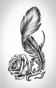 Pin By Csorba Csaba On Tattooo Rose Drawing Tattoo Feather Tattoo Design Feather Tattoos