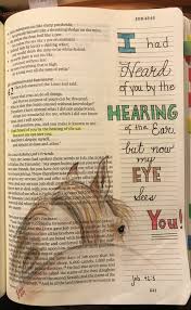 Job 42 5 Scripture Art Journaling Bible Art Journaling Job Bible