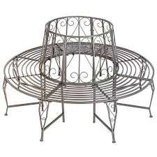 Browse a wide selection of outdoor bench ideas on houzz, including garden benches as well as park bench, outdoor storage bench and picnic bench designs. Tectake Garden Tree Bench Seat Round Steel 164 X 164 X 89 Cm Anthracite Buy Online In Dominica At Dominica Desertcart Com Productid 51954325