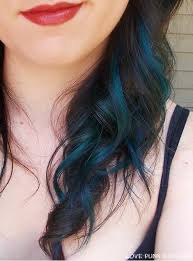 Blue, purple, green, no hair dye required. Streaks Of Peacock Blue Hair Styles Teal Hair Blue Brown Hair
