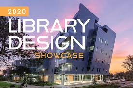 A dual toned tv showcase design promising ample storage. 2020 Library Design Showcase American Libraries Magazine