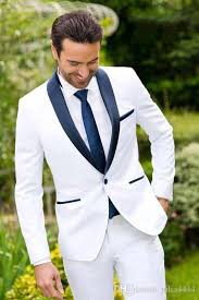 New Classic Design White Groom Tuxedos Groomsmen Best Man Suit Men S Wedding Suits Bridegroom Business Suits Jacket Pants Tie Cheap