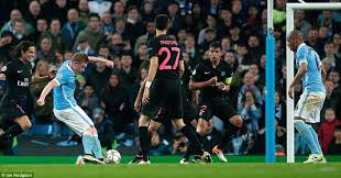 Статистика матчей команд psg (cody) и manchester city (grover). Manchester City 1 0 Paris Saint Germain Agg 3 2 Kevin De Bruyne Strikes As City Storm Into Champions League Semi Finals Daily Mail Online