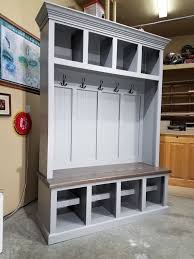 Feb 25, 2020 · add a grid of mirrors above, leaving about an inch around each to mimic windowpanes. Mudroom Lockers Bench Storage Furniture Cubbies Hall Tree 60 Wide Coat Rack