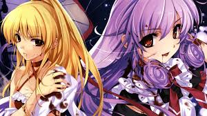 Anime girls 1080p, 2k, 4k, 5k hd wallpapers free download. Wallpaper Two Anime Girls Blonde And Purple Hair 3840x2160 Uhd 4k Picture Image