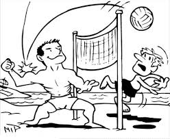The beach is a great place to play games. Beach Volley Ball Coloring Page Download Print Online Coloring Pages For Free Color Nimbus