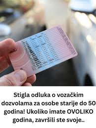 👇 POGLEDAJ U KOMENTARU 👇 Stigla odluka o vozačkim dozvolama za osobe starije do 50 godina! Ukoliko imate OVOLIKO godina, završili ste svoje.