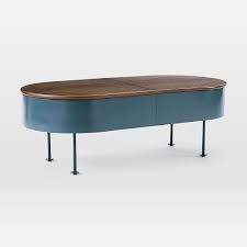 If you're interested in building this awesome west elm inspired coffeee table, stop by diy candy for the full tutorial! Ruby Storage Coffee Table Petrol Blue