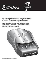 Looking for best cobra radar detectors review, check out our list of top 10 best cobra radar detectors from amazon. Esd9221 Esd 9221 Wx Radar Dectector User Manual Esd9220wx Manual Pdf Qx Cobra Electronics