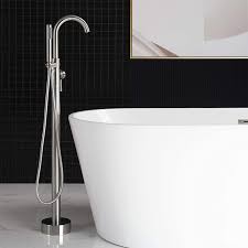 Best freestanding tub faucets, including freestanding bathtubs for a modern bathroom. Woodbridge F0001bn Freestanding Bathtub Faucet Brushed Nickel Amazon Com