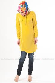 Kenza Cep Detayli Hardal Tunik 2653 05 Moda Stilleri Moda Tunik