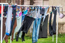 Maybe you would like to learn more about one of these? On A Drying Rack Hanging Clothes Out To Dry Waschtag Stock Photo Picture And Royalty Free Image Image 52587300