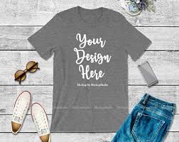 Download Bella Canvas 3001 Dark Deep Heather Gray Unisex Women T Shirt Mock Up Grey Shirt Flat Lay Tee App Mockup Free Psd Free Psd Mockups Templates T Shirts For Women Yellowimages Mockups