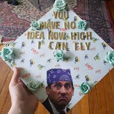 Say congratulations to the proud graduate with this card featuring a graduation cap. The Office Graduation Caps Scott S The Office Memes Facebook