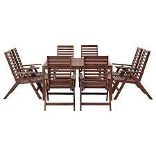 Découvrez une large gamme d' ensembles tables et chaises et sublimez votre extérieur. Applaro Table 8 Chaises A Dossier Reglable Exterieur Teinte Brun Ikea