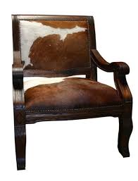 Cowhide Den Chair Western Dining Chairs Attractive Western Style Accent Chair Upholstered In Natural Hair On Hide Cowhide Chair Cowhide Furniture Den Chairs