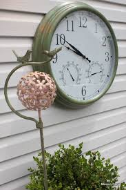 A Gardener S Retreat With Pier One Imports Outdoor Clock Large Outdoor Clock Pier One