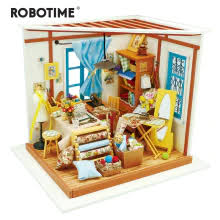 Flever dollhouse miniature diy house kit creative room with furniture and cover for romantic valentine's gift(love you forever). Robotime Diy Doll House Lisa S Tailor Children Adult Miniature Wooden Dollhouse Model Building Kits Educational Toys Dg101 Buy Cheap In An Online Store With Delivery Price Comparison Specifications Photos And Customer