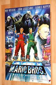 1993 Nintendo Super Mario Bros Movie Very Rare Small Poster 42x28cm | eBay