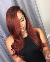 Sew In Weave Hairstyle With Color Just Love This Color And Curl If You Need Bundles Closures Or Frontals Please Natural Hair Styles Hair Weave Hairstyles