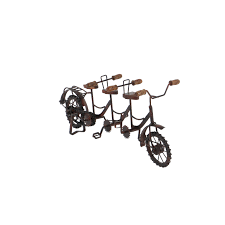 Copper Grove Chatfield Rust Finish Metal 3 Seat Bicycle Wall Decor Overstock 21065564 41w x 23h x.5d the.