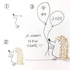 2020年干支ねずみ年 おしゃれなネズミの手書きイラスト 年賀状の簡単アイデア40作品 白黒ペン 筆ペン 子供向けの簡単イラストなどなど 手作り年賀状の作り方 イラストアイデア多数あり 雪見日和 バースデーカード 手書き 簡単イラスト ねずみ年