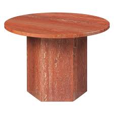 Vejmon round coffee table $50 (shoreline seattle ) pic hide this posting restore restore this posting. Gubi Epic Coffee Table Round 60 Cm Red Travertine Pre Used Design Franckly