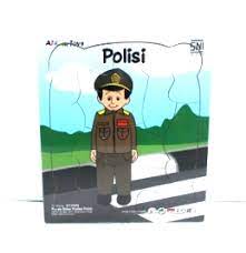 Gambar polisi gambar polisi kartun gambar mobil polisi polisi militer. Puzzle Stiker Profesi Polisi Mainan Kayu Com