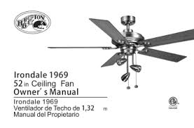 Care of your fan, troubleshooting. Hampton Bay Cf552b Idl Installation Guide Manualzz