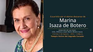 Eucaristía por el eterno descanso de Marina Isaza de Botero