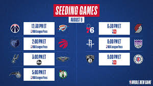 In nba tradition, the league has a packed slate of games to honor martin luther king jr. Nba On Twitter Today S Seeding Games Schedule Wholenewgame Must Win Scenario For Spurs Pelicans On Abc 5 Of The 6 Non Clinched Teams In The West Take The Court Abc Nbatv