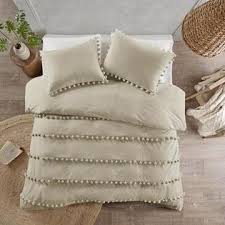 19% off floral violet reversible duvet cover pillowcase bedding sets queen king size 0 review cod. Madison Park Leona 3 Piece Pom Pom Cotton Duvet Cover Set King Cal King