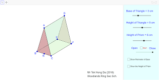 Jaring Jaring Dan Luas Permukaan Prisma Segitiga Geogebra