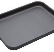 MasterClass Hard Anodised Aluminium Baking Tray, 42 x 31cm Deep Tin with Teflon Non Stick Coating, Black