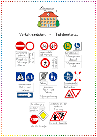 Schreiben lernen in der grundschule. Verkehrszeichen Tafelmaterial Unterrichtsmaterial Im Fach Sachunterricht Verkehrszeichen Verkehrserziehung Verkehr
