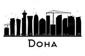 Doha City Skyline Silhouette City Skyline Silhouette Skyline Silhouette City Silhouette