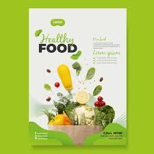 Find images of healthy food. Healthy Food Poster Template Free Vector Vectorkh