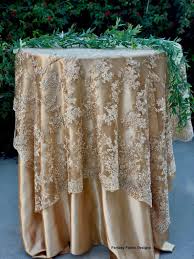 Gold Lace Tablecloth Gold Table Overlay Lace Table Overlay Etsy In 2020 Vintage Wedding Table Gold Tablecloth Table Overlays