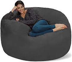 This bean bag is the perfect size for children to teens and adults. Amazon Com Chill Sack Bean Bag Chair Giant 5 Memory Foam Furniture Bean Bag Big Sofa With Soft Micro Fiber Cover Charcoal Furniture Decor