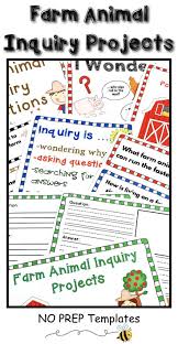 Teaching Farm Animal Inquiry Is Easy With These No Prep Resources Farm Animal Inquiry Inquiry Based Learning Projects Inquiry Based Learning Learning Projects