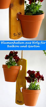 Einfache Gartendeko Idee Schnell Selbermachen Aus Einem Stuckchen Restholz Kannst Du Ganz Einfach Eine Aufhangung Fur Blumentop Garten Deko Garten Blumen Vase