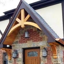 Decorative Cedar Gable 4 Arch With Diagonal Beams Style Gab3 Corbels Exterior Modern Farmhouse Exterior Porch Design