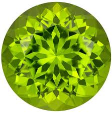 Rare Neon Like Color In Peridot Loose Gem In Round Cut